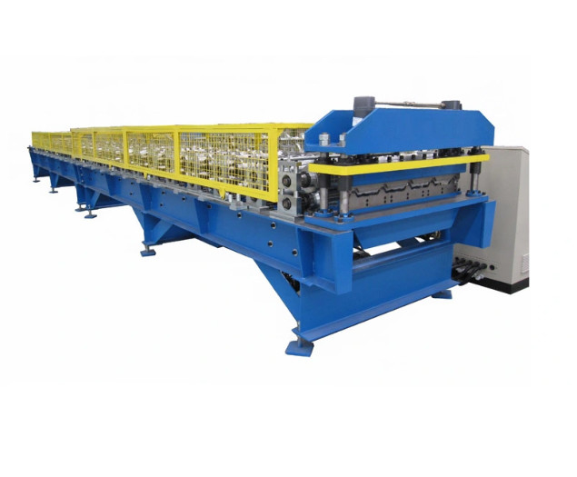 Afrika Beliebtes Design Walzförmige Trapezform Stahl Metall Eisen Dachplatten Roll Formmaschine