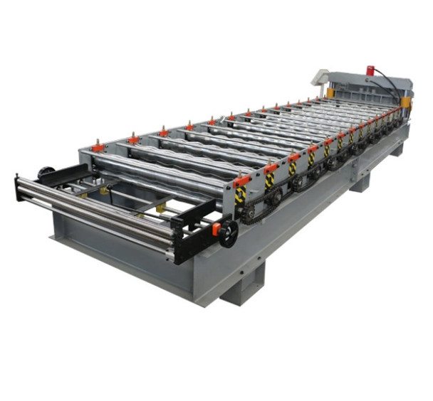 Afrika Beliebtes Design Walzförmige Trapezform Stahl Metall Eisen Dachplatten Roll Formmaschine
