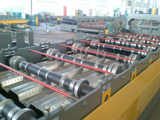 0.6-1.5mm walzen Stahlrippenplatte-Boden Decking die Formung der Maschinen-Ausrüstung kalt