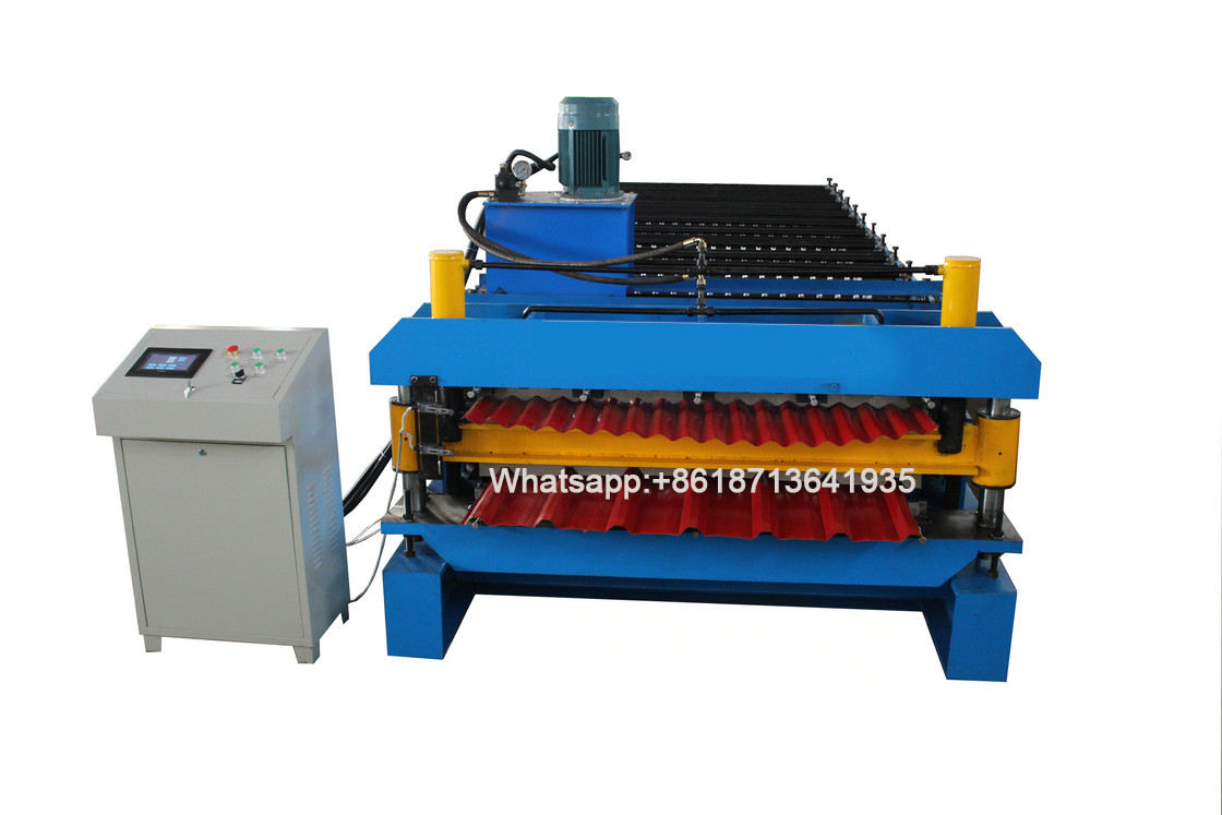 Full Auto-Blech-Doppelschicht-Rolle, die Maschine 15 - 18m/Min Hydraulic bildet