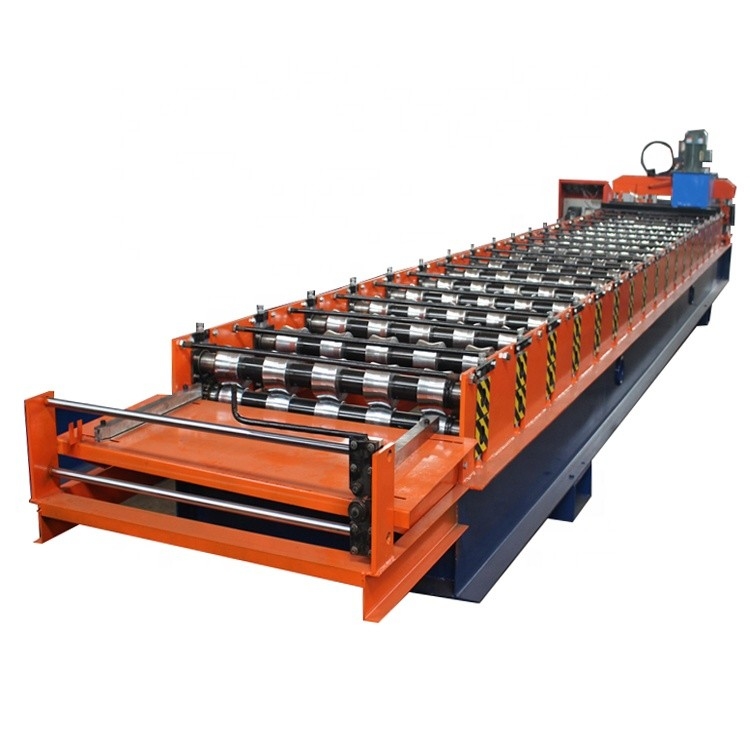 Paralleltrapez-Art 5 Rib Hydraulic Cutting Roof Tile-Rolle, die Maschine PLC-Steuerung bildet