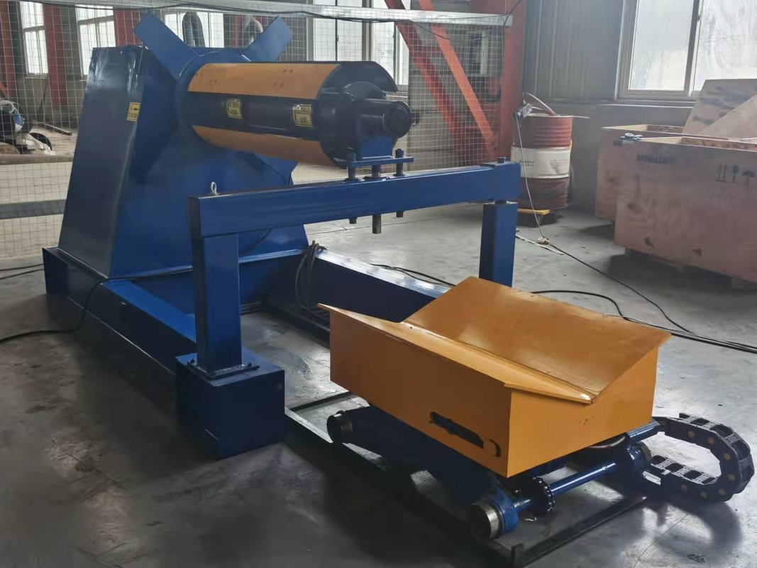 Automatische Stahlspulen-Abwickelhaspel hydraulisch mit Spulenwagen 5 Tonnen 7 Tonnen 10 Tonnen