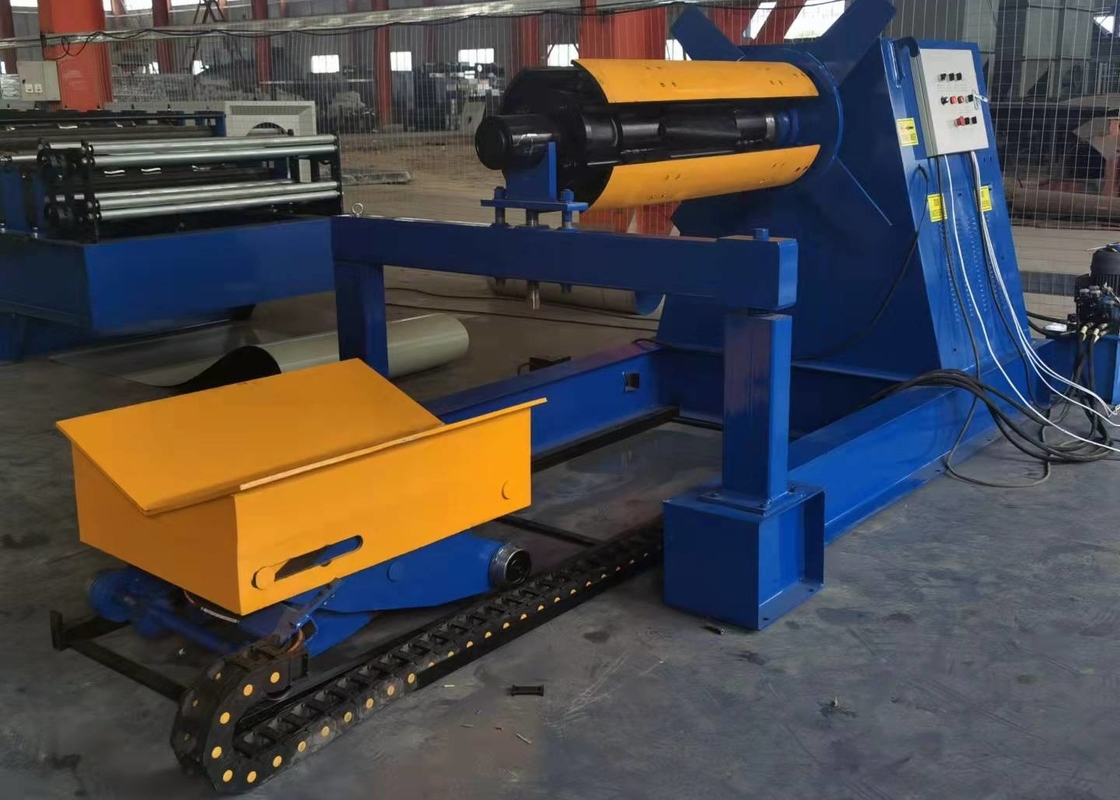Automatische Stahlspulen-Abwickelhaspel hydraulisch mit Spulenwagen 5 Tonnen 7 Tonnen 10 Tonnen