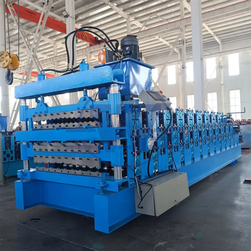 3 in 1 Metall-Stahl-Ibr-Dachplatten Rollformmaschine mit drei Profilen individuell
