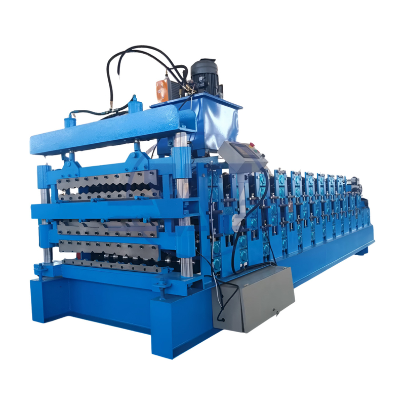3 in 1 Metall-Stahl-Ibr-Dachplatten Rollformmaschine mit drei Profilen individuell