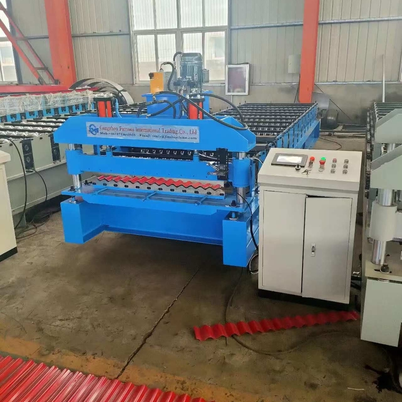 7/8'' Dachplattenherstellung Herstellung von Wellplatten-Dachrollenformmaschine