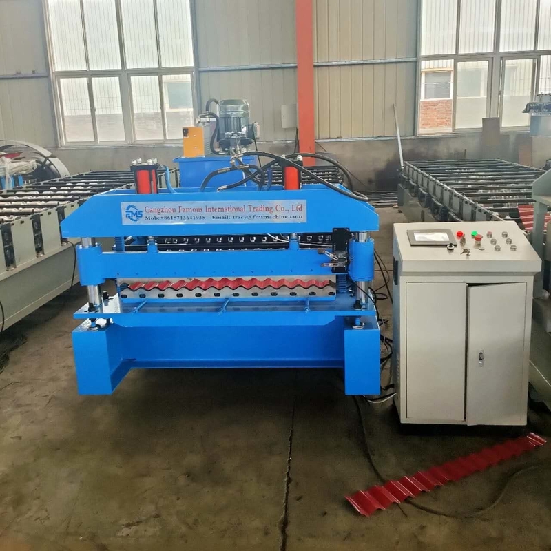 7/8'' Dachplattenherstellung Herstellung von Wellplatten-Dachrollenformmaschine