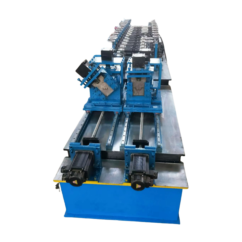 Anpassbarer Doppelreihe C U Stang und Gleis Rollenformmaschine Geschwindigkeit 10-25m/Min