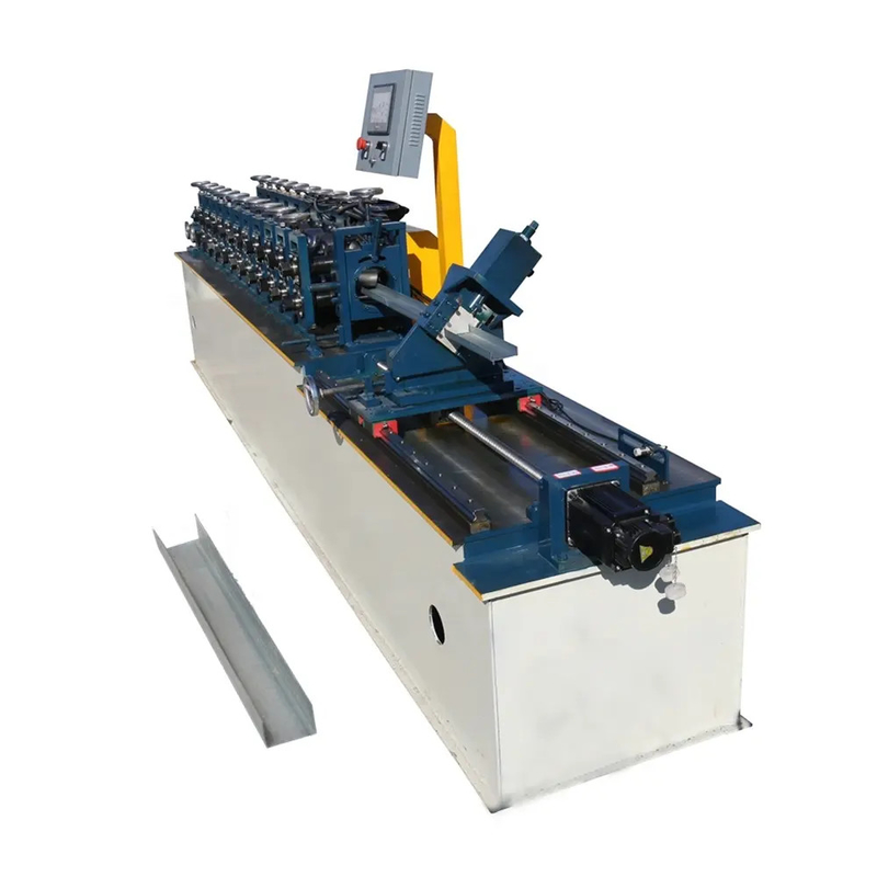 5.5KW Hochgeschwindigkeits-Leichtgabelstahlkanal Trockenwand Metall-Stud und Spur C Purlin Roll Forming Machine