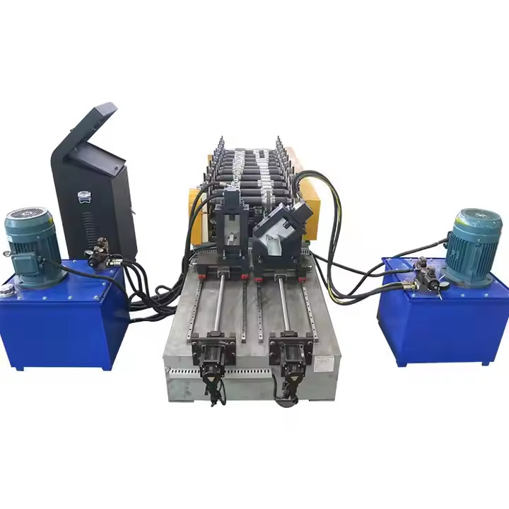 5.5KW Hochgeschwindigkeits-Leichtgabelstahlkanal Trockenwand Metall-Stud und Spur C Purlin Roll Forming Machine