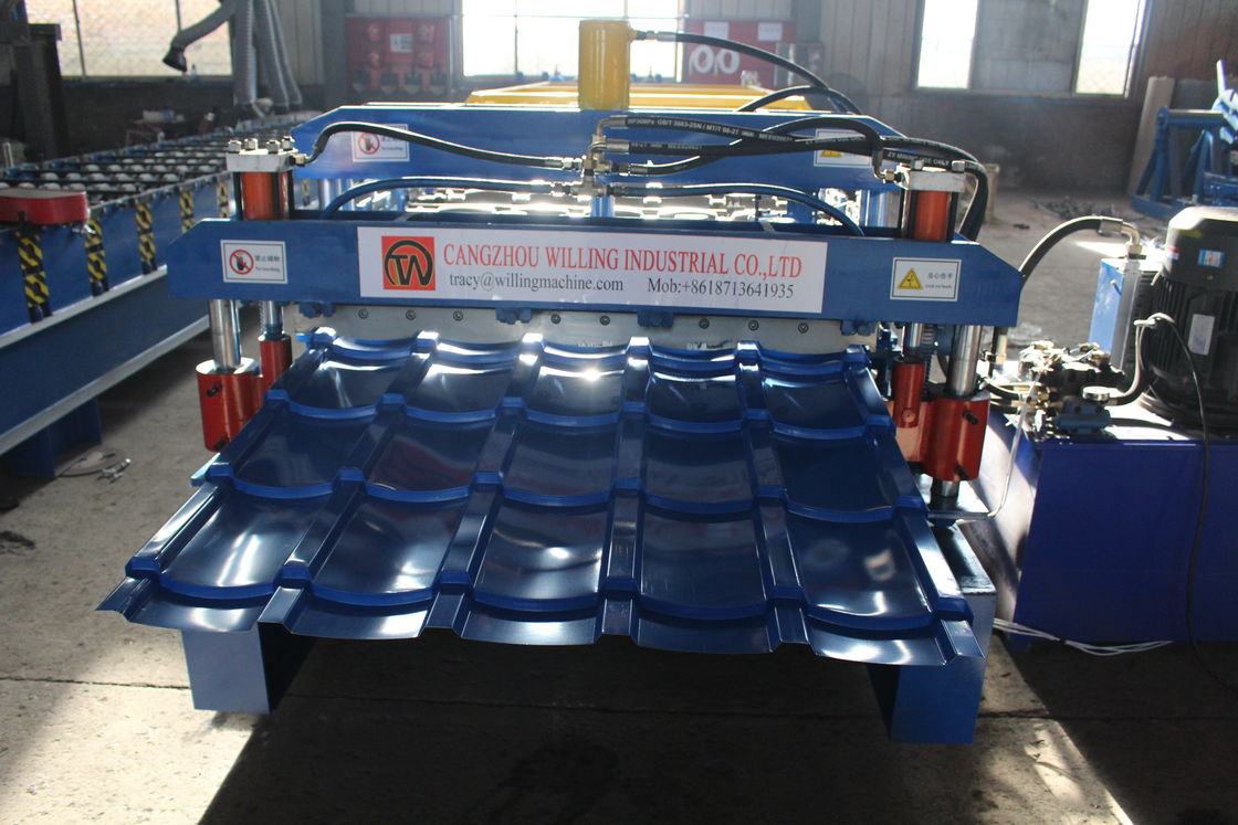 IBR Verglasung von Doppelschicht-Dachplatten Rollformmaschine 15m/Min Für Ppgi-Dachplatten