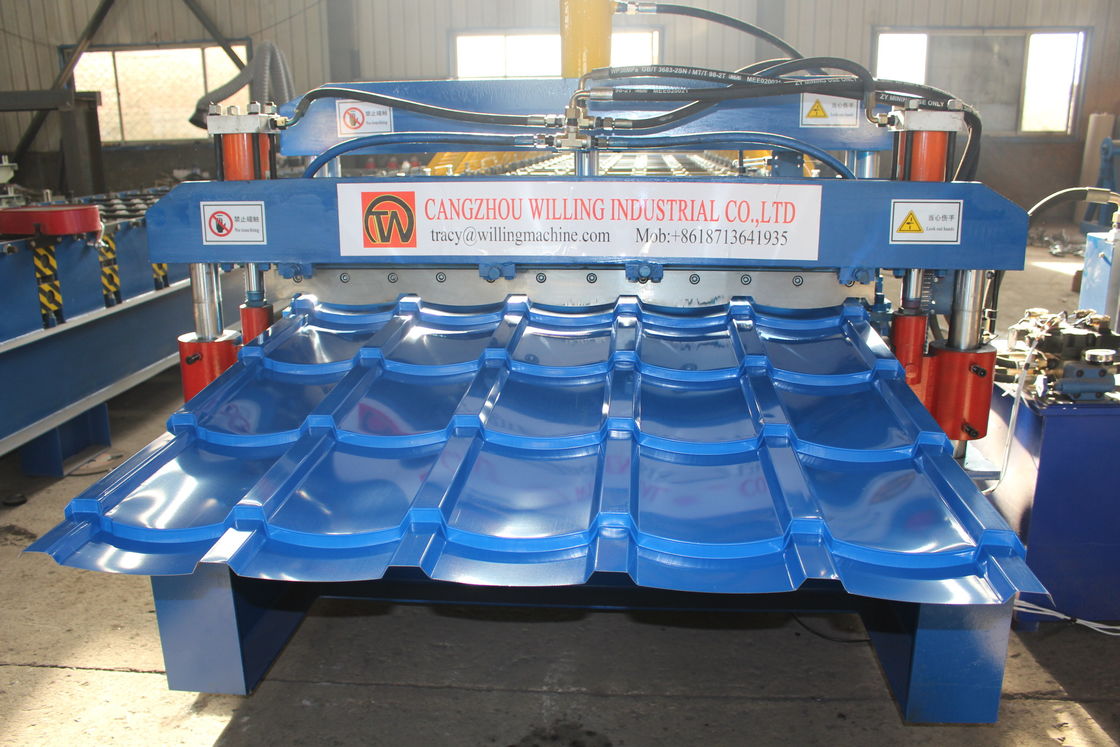 IBR Verglasung von Doppelschicht-Dachplatten Rollformmaschine 15m/Min Für Ppgi-Dachplatten