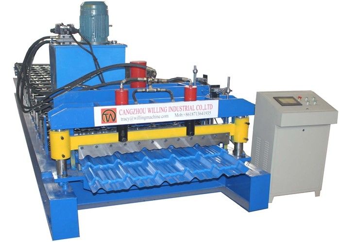 Volles automatisches Dach-Blatt glasierte Fliesen rollen, steptile Art der Maschine bildend