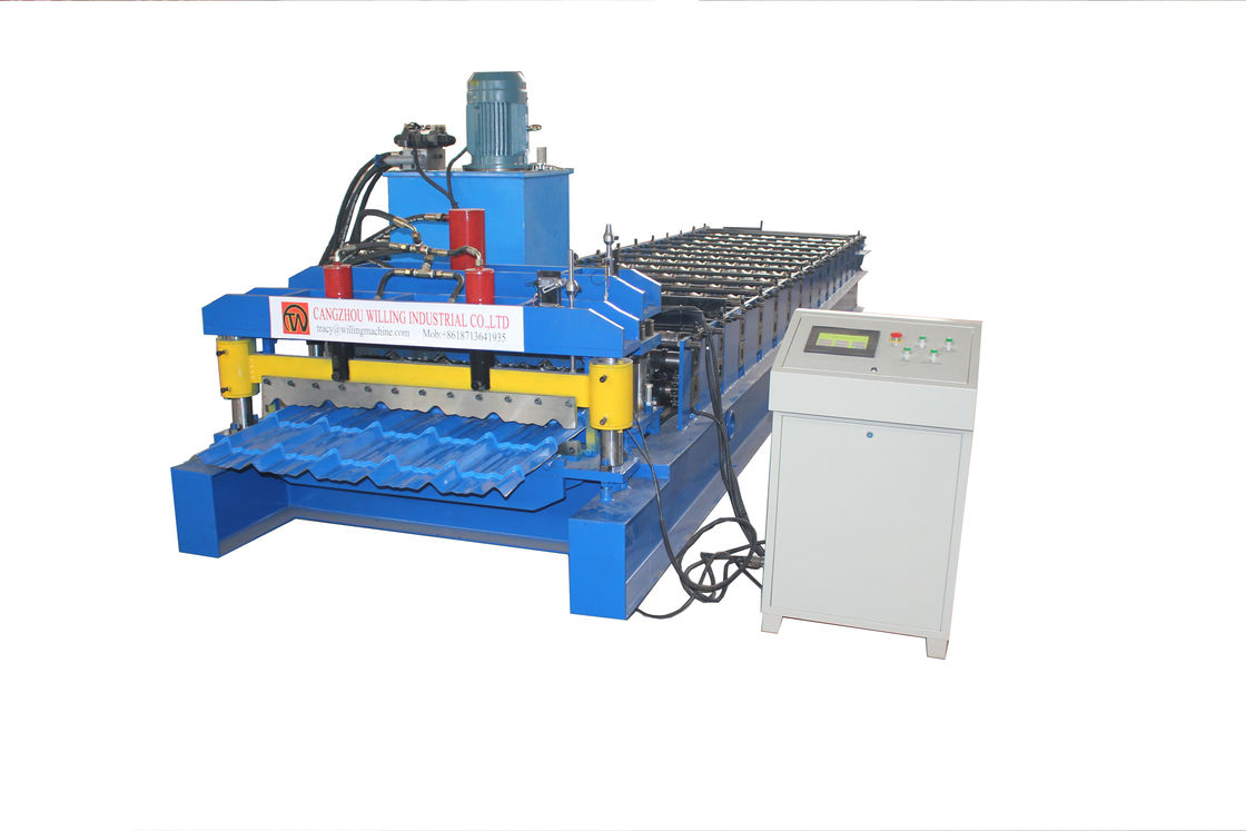 Hydraulikmotor glasig-glänzende Fliesen-Rolle, die Maschine 3-4m/minimale hohe Leistungsfähigkeit bildet