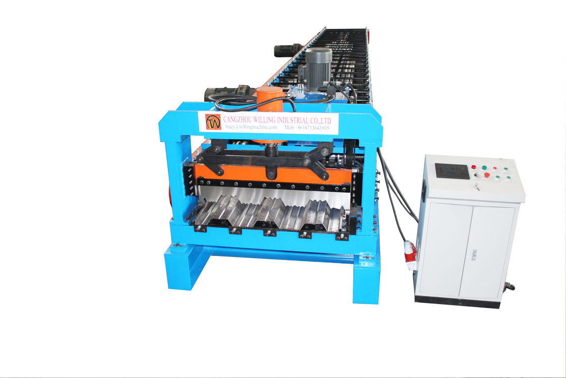 Kettentransport-Rolle, die Linie Metallstahlblech Decking-Boden-Produktions-Maschine bildet
