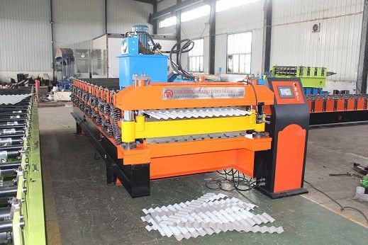 Doppelschicht-Rolle Plc-Steuer0.3mm, die Maschine für Metallstahldach bildet