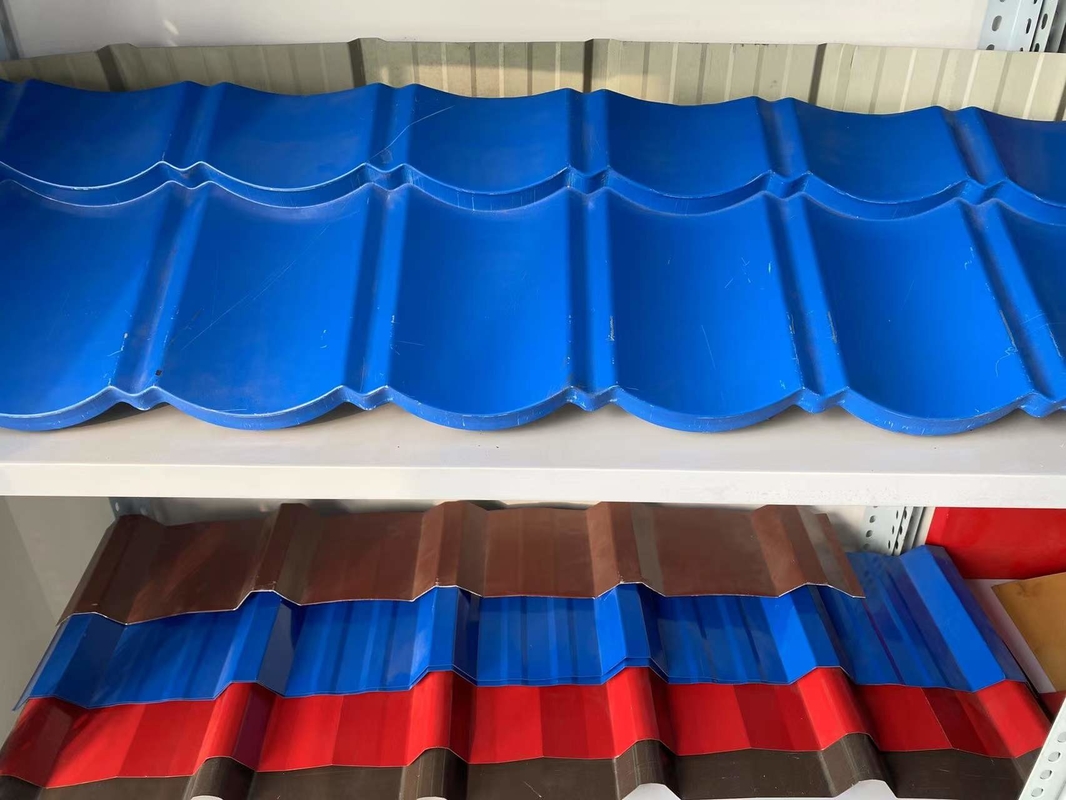 Glasiertes Ziegeldach 0,25 Doppelschicht-Rollformmaschine Getriebeantrieb SPS-Steuerung