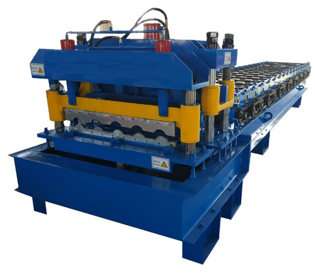 Hydraulische Schnittglasig-glänzende Fliesen-Rolle, die Maschine 1.5-3m/Min Single Phase bildet