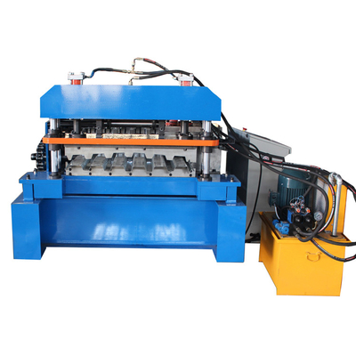 Metall-Stahlblech-Terrassendielenboden-Produktionswalzenformungslinienmaschine PLC