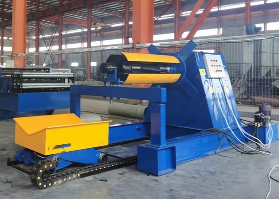 Automatische Stahlspulen-Abwickelhaspel hydraulisch mit Spulenwagen 5 Tonnen 7 Tonnen 10 Tonnen