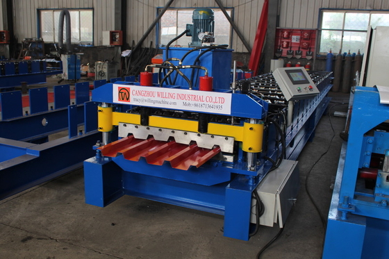 Hydraulisches Schneiden 400 mm Doppelschicht Rollenformmaschine Hochgeschwindigkeit