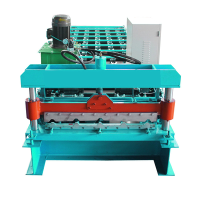45# Stahl 4KW Stromkettenantrieb Dachfliesen Rollformmaschine mit PLC-Steuerungssystem