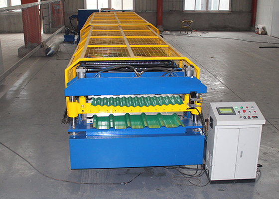 Hochgenaue Doppelschicht Stahldachplatten Rollformmaschine IBR Wellglas