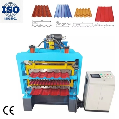 Aluminiumplatten machen Dachfliesen machen Drei-Schicht-Formmaschine
