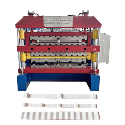 Automatische PPGI GI PPGL GL IBR-Panel Doppelschicht-Metall-Dachrollenformmaschine TR4 TR5 Welldecke aus Stahlfliesen