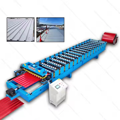 Hochgenaue vollautomatische Doppelschicht Stahl Welldach Ibr Dachplatten Rollenformmaschine EN Biegelschweißen