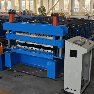 Doppelschicht-Fliesen-Walzformmaschine 0,3-0,8 mm Dicke 12 m/min