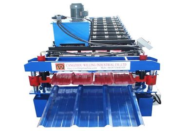 Aluminiumdach-Blatt-Doppelschicht-Dach-Platten-Rolle, die Maschine PLC-Steuerung bildet