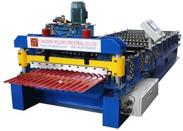 0.3-0.6mm Dach-Rolle, die Reihen-das Wellblech der Maschinen-PI/GGPI 9 herstellt Maschine bildet