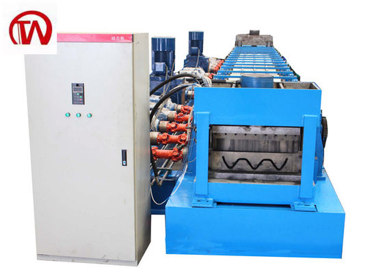 2024 11kw 5.5kw GI Highway Guardrail Roll Forming Machine Cr12Mov Schneidemesser Material