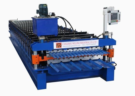 Maschine des Farbüberzogene Delta-4m/Min Roof Tile Roll Forming