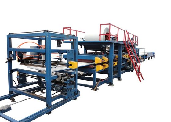 Maschine der Hitze-Bewahrungs-Steinwolle-4m/Min Sandwich Panel Roll Forming