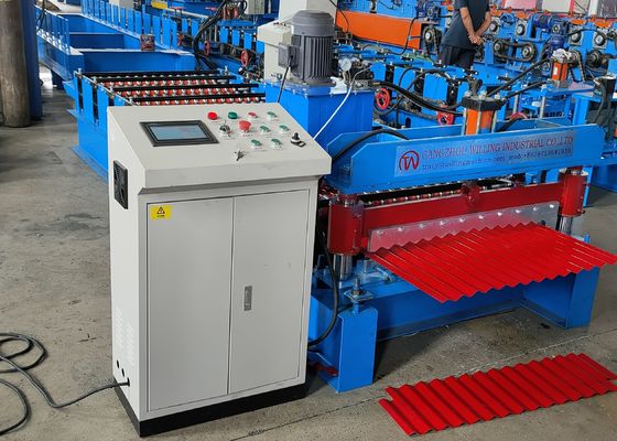 Gewölbte Dachplatte-Rolle 840mm Bildschirm-, die Maschine bildet
