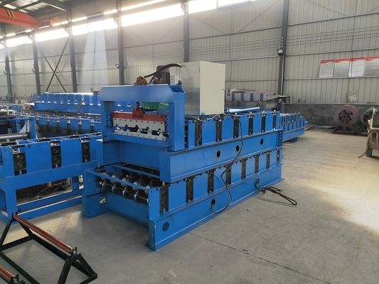 Paralleltrapez 760mm 5 Rippen PLC-Dachplatte-Rolle, die Maschine bildet