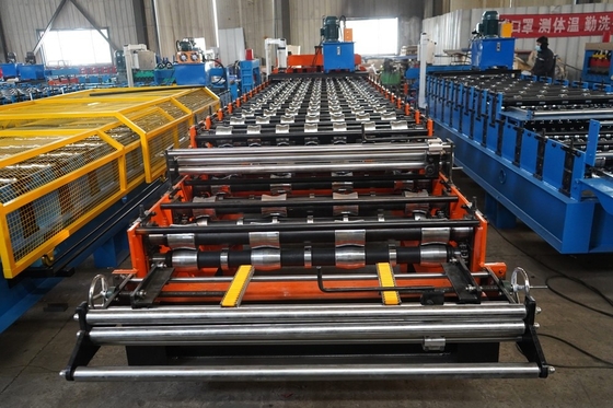 Metall Ibr Dach Doppelschicht-Dach-Rollformmaschine mit Hochfestigkeitspresse