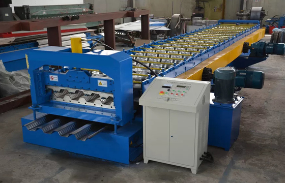 Galvanisierte Reihen-hohe Geschwindigkeit des Stahl-15m/Min Floor Deck Forming Machine 28